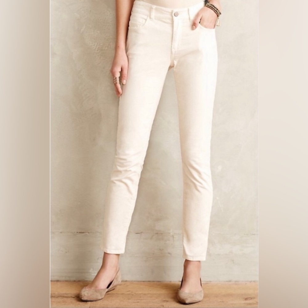 Pilcro and the Letterpress by Anthropologie Cream Corduroys Size 32